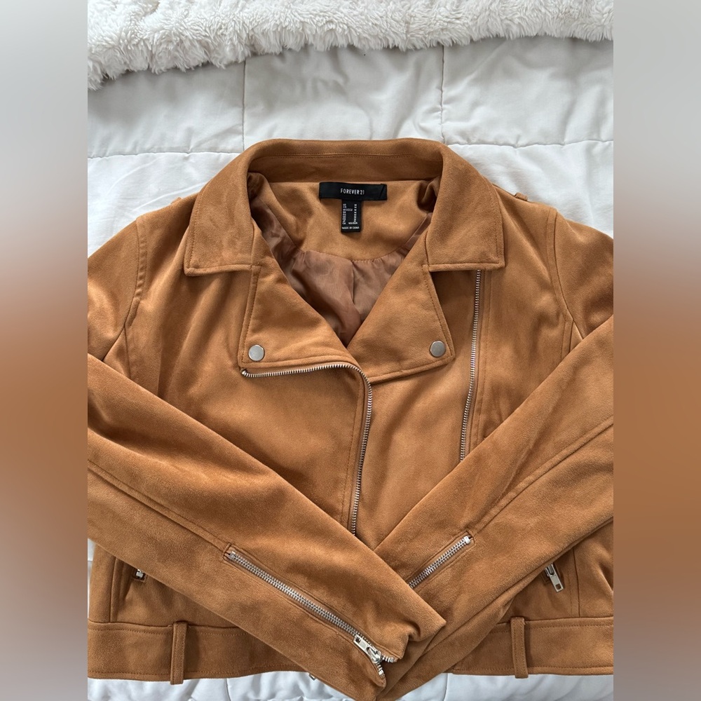 Forever 21 Camel Leather Jacket